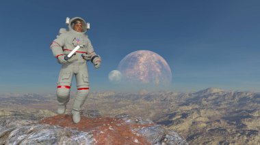 Astronot/astronot 3d Cg render.