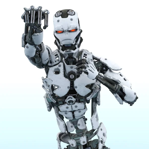 Robot Rendering Robot — Stockfoto