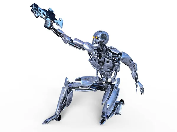 Robot Rendering Robot — Stock Photo, Image