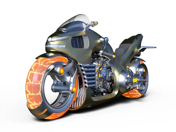 Motorcykel Rendering Motorcykel — Stockfoto