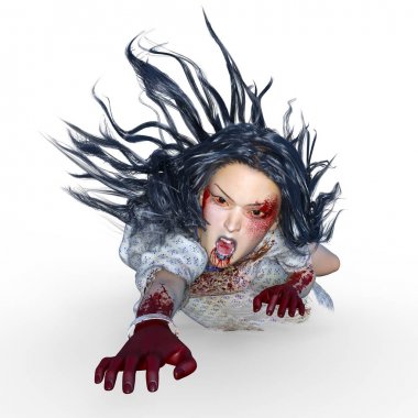Kadın zombi / 3d Cg işleme bir kadın zombi.
