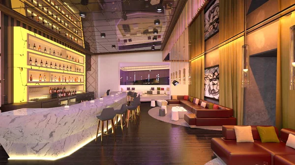 Rendering Lounge Della Lounge — Foto Stock