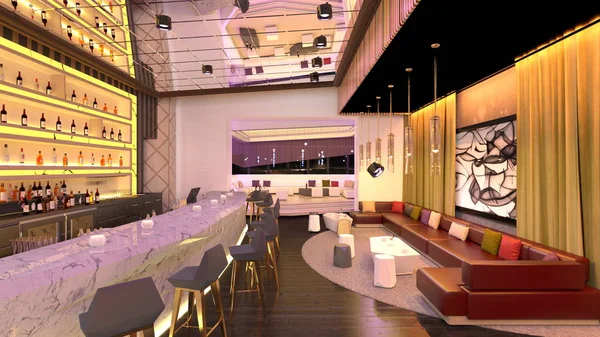 Rendering Lounge Della Lounge — Foto Stock