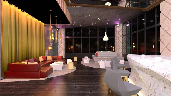 Lounge Rendering Dari Lounge — Stok Foto