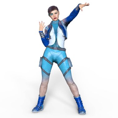 Süper kadın / 3d Cg işleme süper bir kadın.