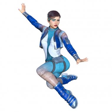 Süper kadın / 3d Cg işleme süper bir kadın.