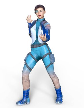 Süper kadın / 3d Cg işleme süper bir kadın.