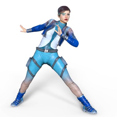 Süper kadın / 3d Cg işleme süper bir kadın.