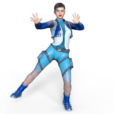 Süper kadın / 3d Cg işleme süper bir kadın.