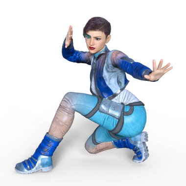 Süper kadın / 3d Cg işleme süper bir kadın.