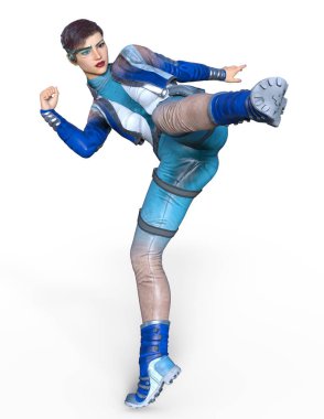 Süper kadın / 3d Cg işleme süper bir kadın.