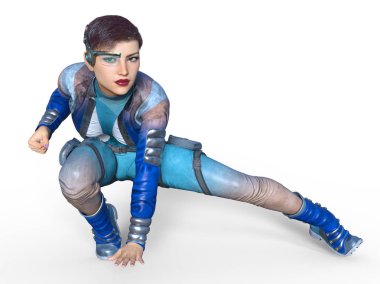 Süper kadın / 3d Cg işleme süper bir kadın.