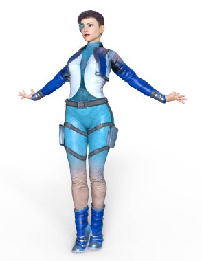 Süper kadın / 3d Cg işleme süper bir kadın.