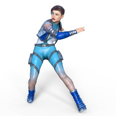 Süper kadın / 3d Cg işleme süper bir kadın.