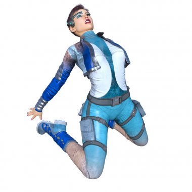 Süper kadın / 3d Cg işleme süper bir kadın.