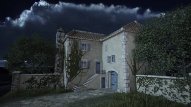 Batı tarzı /3d bina Batı tarzı binanın Cg işleme.