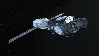 Yapay uydu/3d Cg işleme yapay bir uydu. Bu görüntü bir şekilde döşenmiş tarafından Nasa unsurları.
