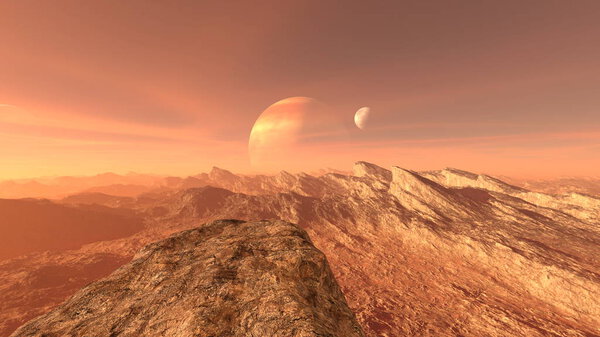 Rocky mountains / 3D CG rendering of the rocky mountains. 