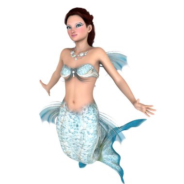 Deniz kızı/3d Cg render bir deniz kızı.