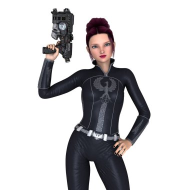 Kadın savaşçı/3d Cg render bir kadın savaşçı.