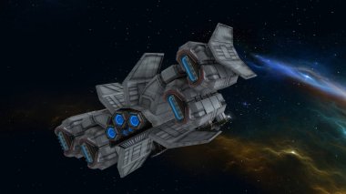 Uzay gemisi / 3d Cg render bir uzay gemisi.