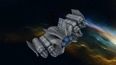 Uzay gemisi / 3d Cg render bir uzay gemisi.