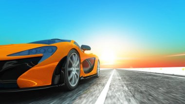 Spor araba/3d Cg işleme bir spor araba.