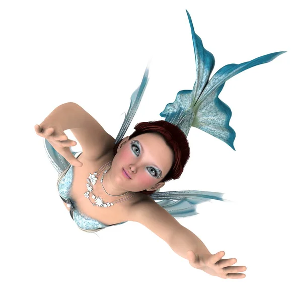 Meerjungfrau Darstellung Einer Meerjungfrau — Stockfoto