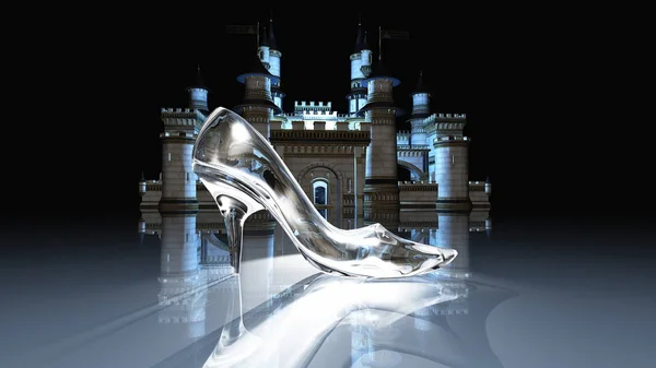 Cinderella Castle Renderowania Zamek Kopciuszka — Zdjęcie stockowe