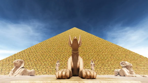 Pirâmide Renderização Pirâmide — Fotografia de Stock