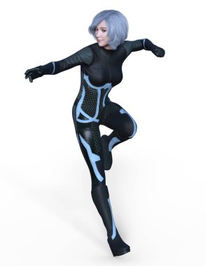 Süper kadın/3d Cg işleme süper bir kadın.