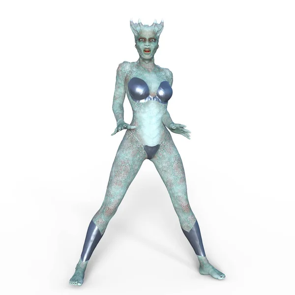 Female monster/3D CG rendering of a female monster.