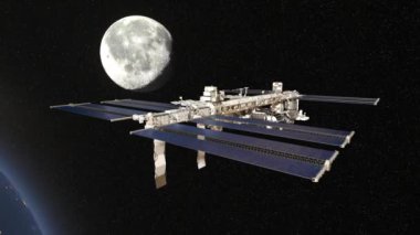 Yapay uydu/3d Cg işleme yapay bir uydu. Bu görüntü bir şekilde döşenmiş tarafından Nasa unsurları.