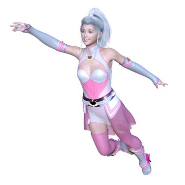 Süper kadın / 3d Cg işleme süper bir kadın.