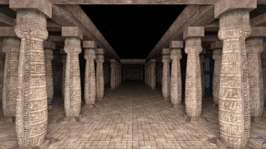 Yeraltı Tapınağı / 3d Cg işleme yeraltı Tapınağı.