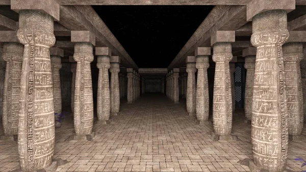 Underground Temple Rendering Underground Temple — стоковое фото