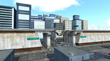 Otoyol daraltmak / 3d Cg işleme Daralt karayolu.