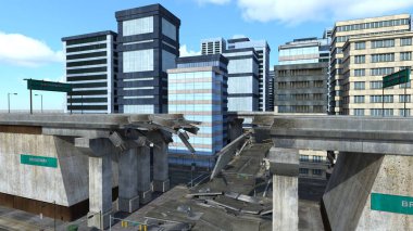 Otoyol daraltmak / 3d Cg işleme Daralt karayolu.