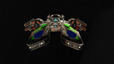 Uzay gemisi / 3d Cg render bir uzay gemisi. Bu görüntü bir şekilde döşenmiş tarafından Nasa unsurları