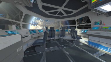 Kontrol odası / 3d Cg işlenmesini kontrol odası. Bu görüntü bir şekilde döşenmiş tarafından Nasa unsurları