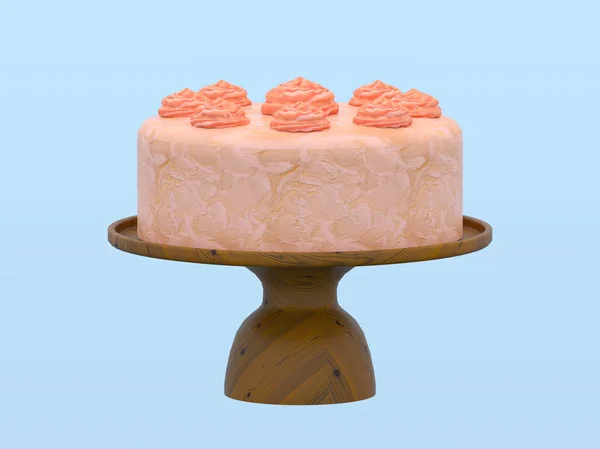 Декоративный Торт Рендеринг Декоративного Торта — стоковое фото