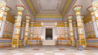 Antik kalıntıları / Antik kalıntıların 3d Cg render.