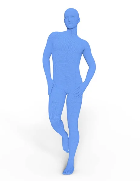 男性身体 渲染男性身体 — 图库照片