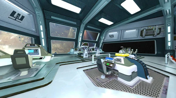 Control room/3D CG rendering of the control room.Elements of this Image Furnished By NASA
