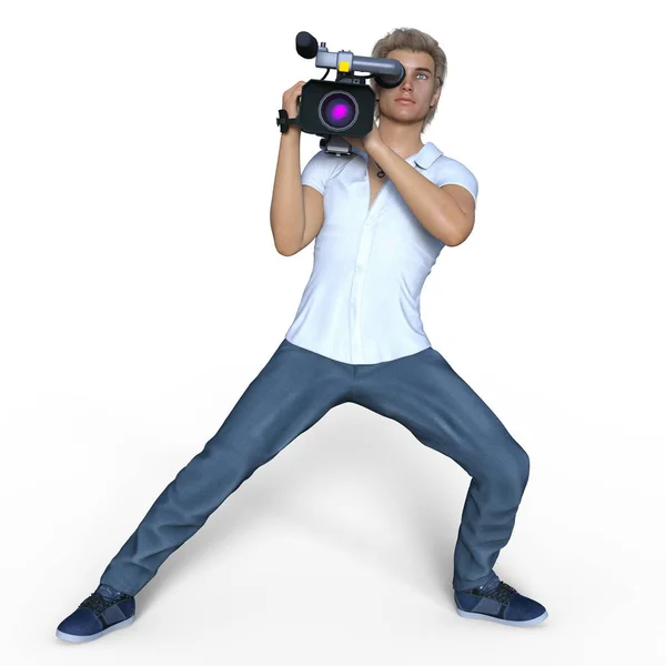 Camera Crew Rendering Camera Crew — Stock Photo, Image