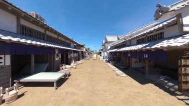 Kasaba Japon kale / 3d Cg render Japon kale şehir.