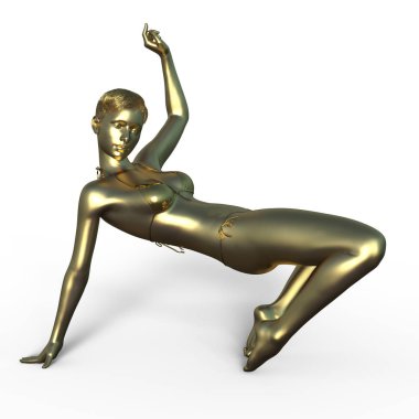 Kadın heykel / 3d Cg işleme bir kadın heykel.