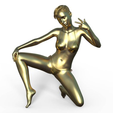 Kadın heykel / 3d Cg işleme bir kadın heykel.