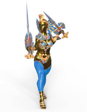 Kadın fencer / kadın bir eskrimci 3d Cg render.