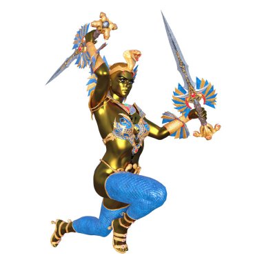 Kadın fencer / kadın bir eskrimci 3d Cg render.